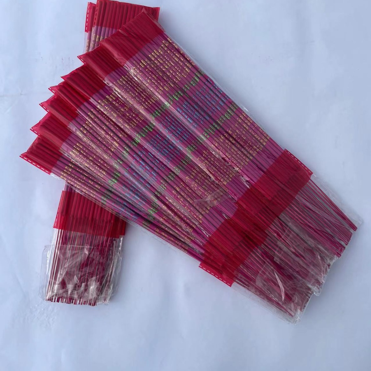 Factory wholesale 30 pieces of red incense colorful words 4 PCT Buddha temple blessing sacrifice small Gangxiang