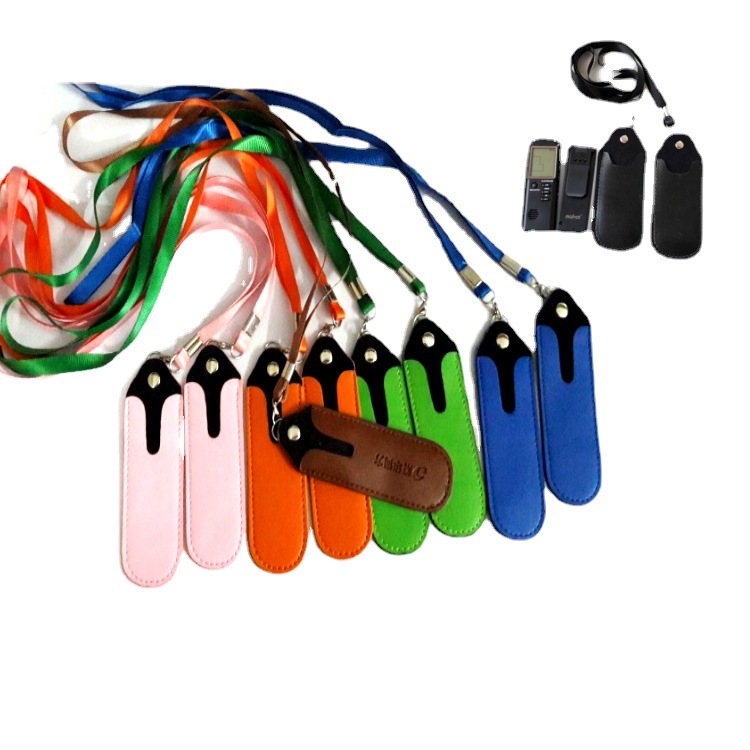 Маленький кожаный чехол рекордер MP3 первого поколения с подвесной сумкой для сигарет и аксессуарами для шнурка