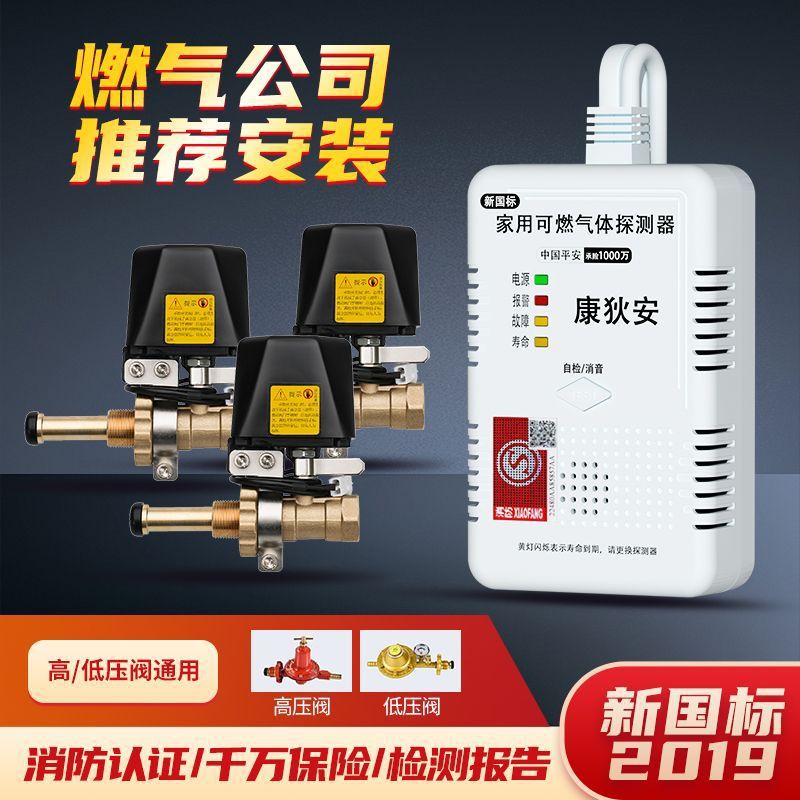 3C Certified Liquefied Gas Propane Gas Leak Alarm Commercial Catering Kitchen Manipulator One to Two One to Three