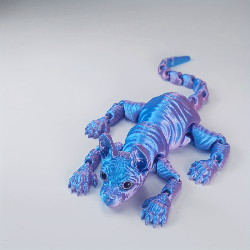 2026 New Cross-Border Dropshipping 3D Printing Sphynx Cat 3D Printing Animal Toy Realistic Cross-Border