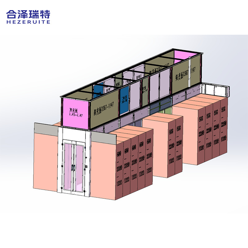 Горячий и холодный коридор закрытой сборки дата-центра однорядный и двурядный микро-модуль