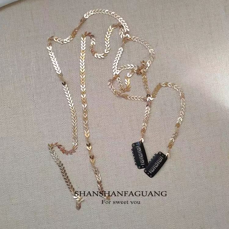 French Style Retro Golden Wheat Ear Hair Chain Women's Summer Super Fairy Bride Headdress All-match Disc Hair Accessories Pontail Hairpin Hairpin