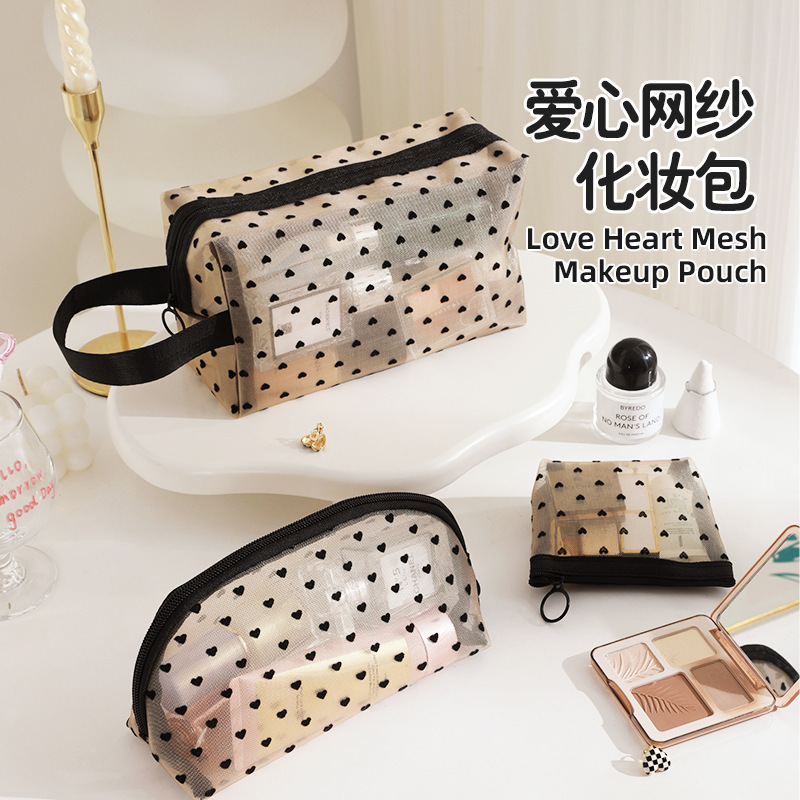 Новая косметичка-сатчел с большой вместимостью, сетчатая, женская, стильная, для путешествий, компактная туалетная сумка