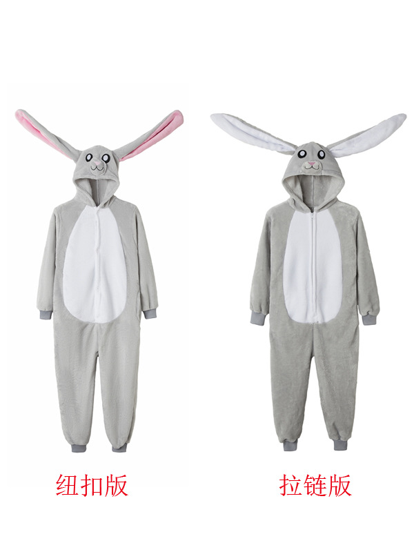 2025 new autumn and winter flannel anime with cat's claws black cat leopard print cat children's animal one-part pajamas home clothes