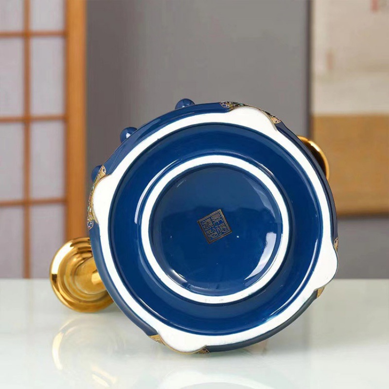 Jingdezhen Ceramic Wine Bottle 1.5kg Pack Telephone Wine Bottle 1.5kg Pack High-Temperature Color Glaze Home Decor Wine Jar Wine Pot