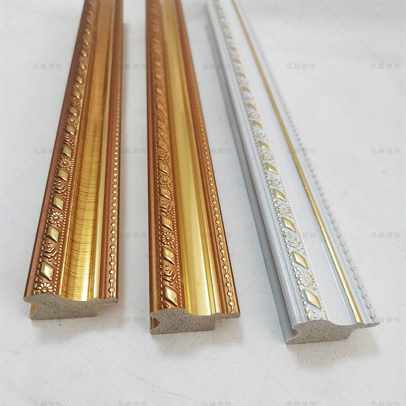 PS Foam Photo Frame Bright Gold Cross Stitch Mounted Line Photo Frame Mirror Photo Wall Decoration Photo Studio Wedding Dress European 3