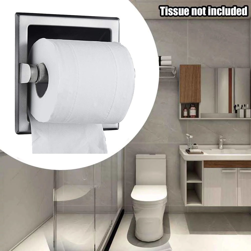 Stainless Steel Roll Paper Tube Core Rod Tissue Box Telescopic Tube Toilet Paper Holder Core Stainless Steel Roll Paper Box Accessories Multi-Color