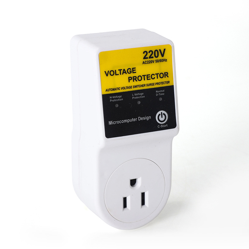 Philippine American Standard 220V20A Intelligent Delay Power-Off Over-Voltage and Under-Voltage Protector for Air Conditioners and Tvs, Universal Lightning Protection