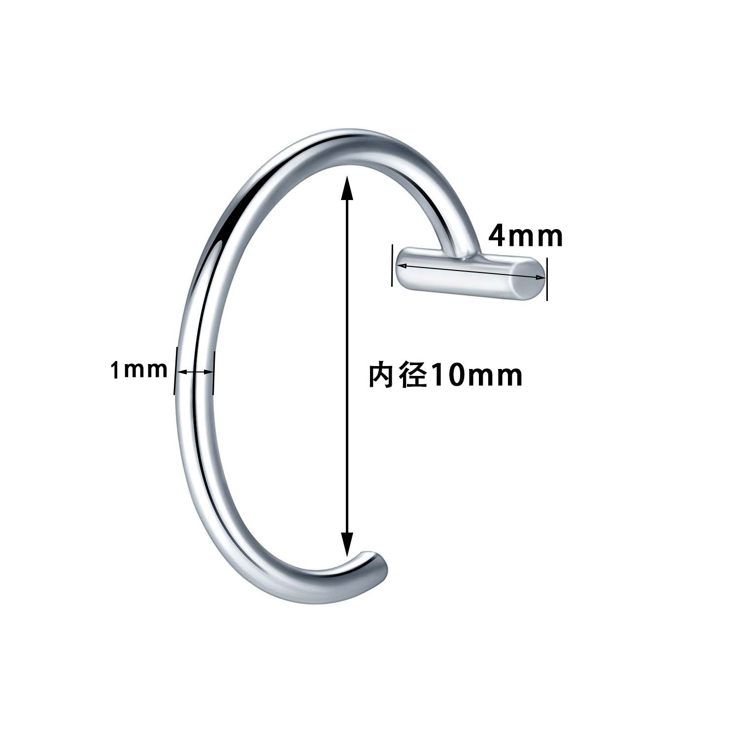 Cross-Border European and American Style Stainless Steel Non-Porous Lip Nails, No Punching Lip Clips, No Holes, C-Shaped Fake Lip Rings, Sexy Niche Accessories