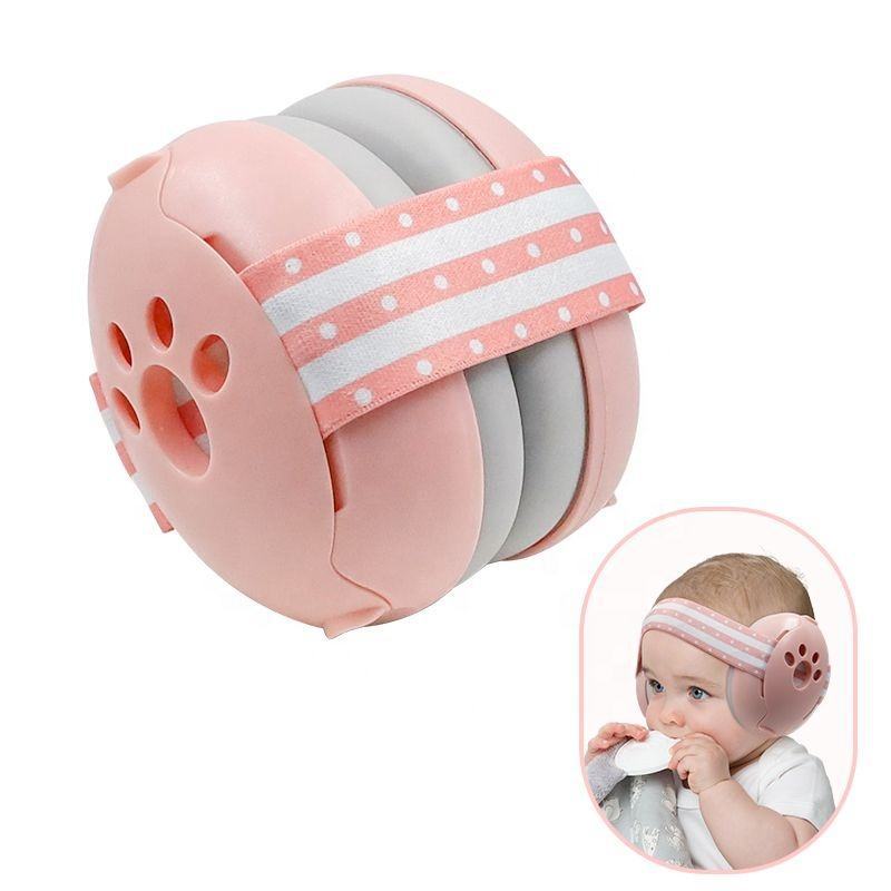Baby anti-noise earmuffs children's sleep sound insulation headphones learning children's protective earmuffs hair band