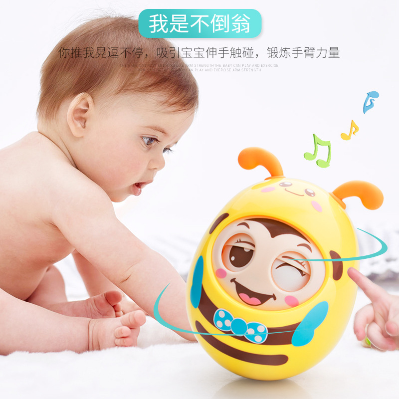 Infant Tumbler Toy Large Size 3-6-12 Months Newborn Baby 0-1 Years Old Early Education Educational Wink Cartoon 8