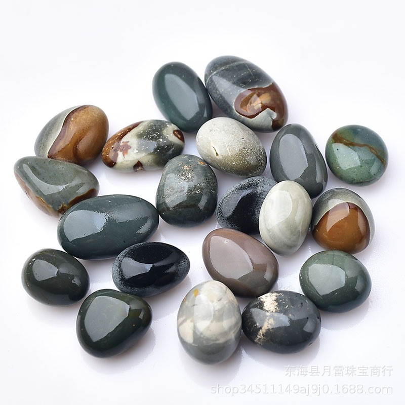 Ocean stone rolling stone ornaments ocean Jasper rolling ocean chalcedony agate tumble International station supply handle playing Stone