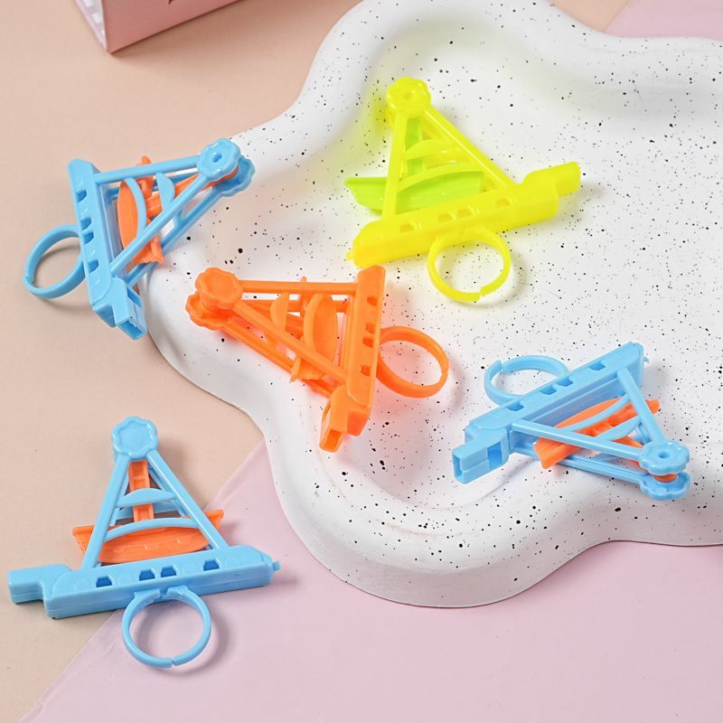 Pirate Ship Whistle Ring Kindergarten Reward Small Gift Parent-Child Interactive Children's Toys Plastic Small Whistle Wholesale