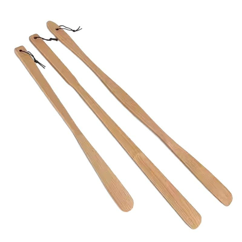 Solid Wood Shoe Puller Long Handle Household Pregnant Women's Shoe Wearer Artifact Lefter Shoe Rick Shoe Slider for the Elderly Without Bending