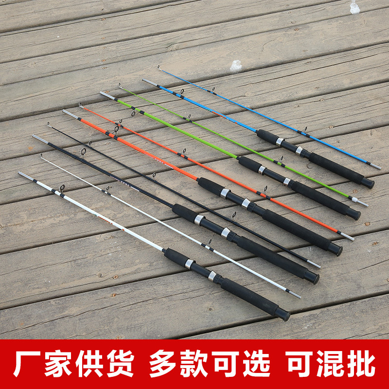 Factory wholesale foreign trade road Asian rod solid glass steel plug rod plug rod thread road Asian rod fishing rod export