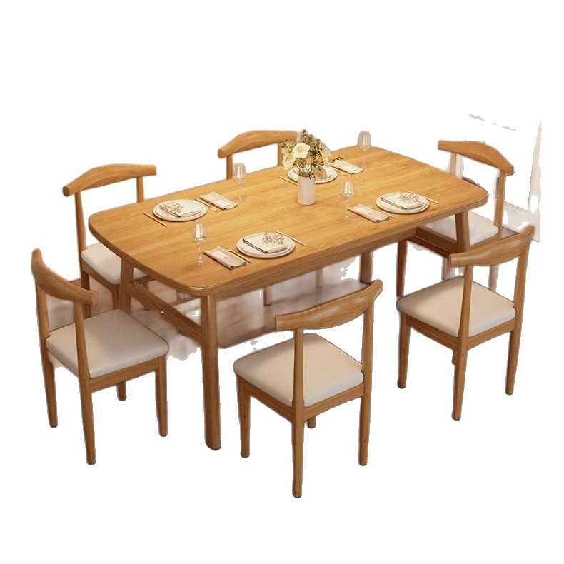 Dining Table and Chair Set for Rental Apartments, Fast Food, Breakfast, Snack Bars, Milk Tea, Commercial Use, Trendy Table Set