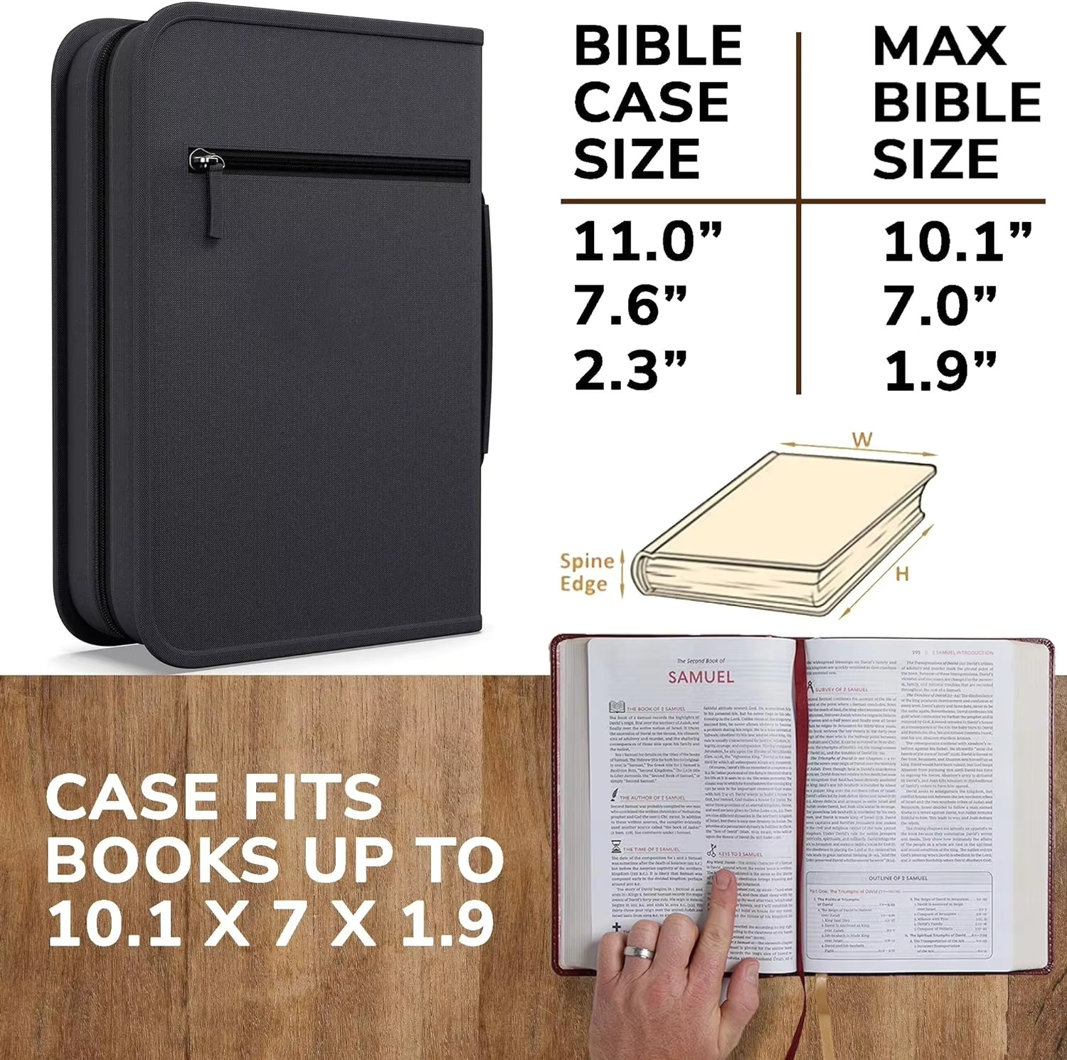 Book Bag Cover Men's and Women's Black Carry Strap Schoolbag Pocket Holder Gift Packaging