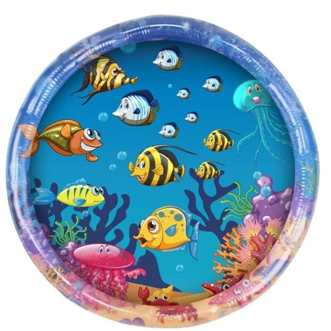 Manufacturer Cross-Border Wholesale Baby Inflatable Pat Water Mat Ocean Fish Crawling Mat Shark Style Children's Seat Cushion