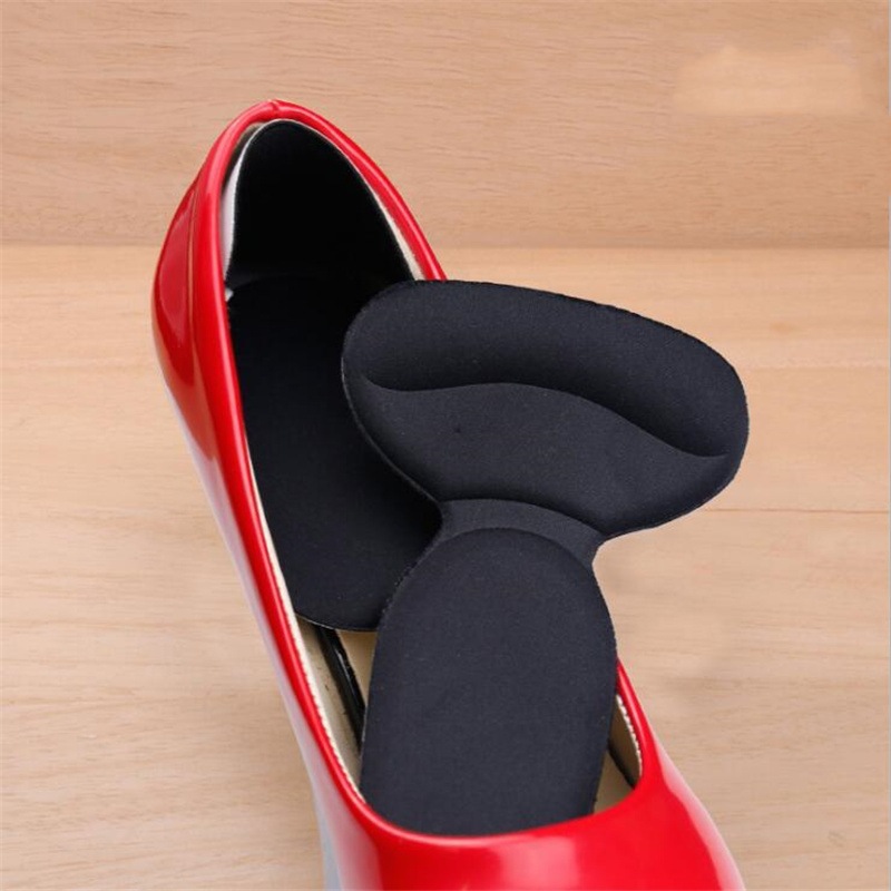 T-Shaped Heel Sticker Foam Two-In-One Heel Pad Anti-Wear Heel Sticker Sponge Shoe Slip Adjustment Shoe Size Half Size Larger