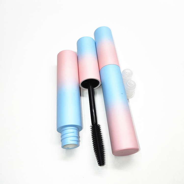 Foreign trade in stock pink blue gradient color mascara empty tube 8ml round cosmetic packaging eyelash liquid empty bottle