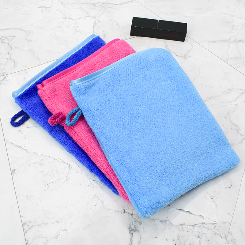 Microfiber Shower Gel Gloves Flannel Soft Mittens Bath Towel Reusable Makeup Remover European Style Hand Washing Cloth