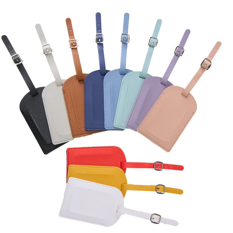 Пластиковая бирка для багажа, многоцветная, креативная бирка для чемодана, кожаная складная бирка для посадочного талона