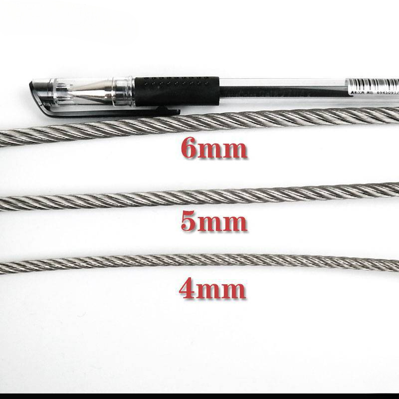304 Stainless Steel Soft Thin Wire Rope 0.6Mm0.8Mm1Mm1.2Mm1.5Mm2.5Mm3Mm4Mm6Mm10Mm