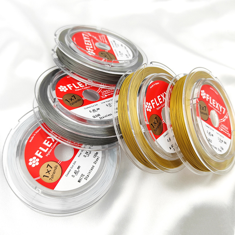 Японская золотая проволока, мягкая стальная проволока, материал для жемчужного ожерелья, проволока для браслетов, серег, бисероплетение, аксессуары, импорт из Японии