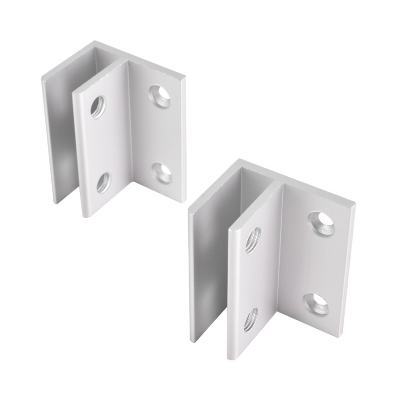 F-type aluminum clamp series connector punch-free fixed clamp shelf clamp glass clamp partition bracket laminate