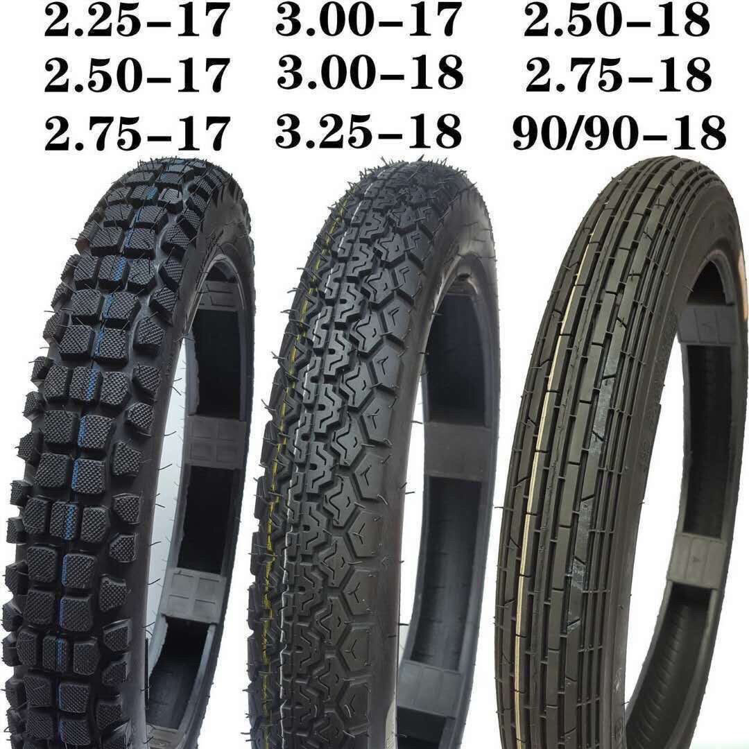 2.50 250 2.75 275 300 3.00-18-17 Motorcycle Tire Straight Pattern Wear-Resistant Off-Road Vacuum Inner