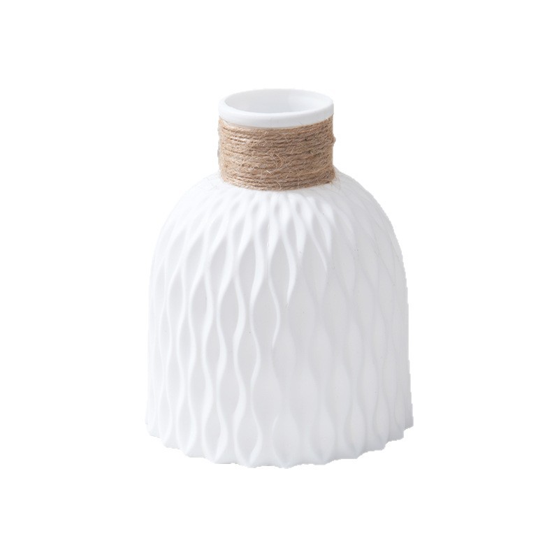 Pineapple-Patterned Plastic Vase, Creative and Simple, Home-Use, Drop-Resistant, Decorative Vase, Cross-Border Best-Selling Water Ripple Vase