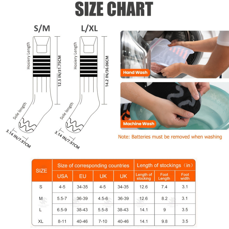 H 3442026 New Cross-Border Dropshipping USB Rechargeable Heating Socks (with App Control) Cross-Border Dropshipping