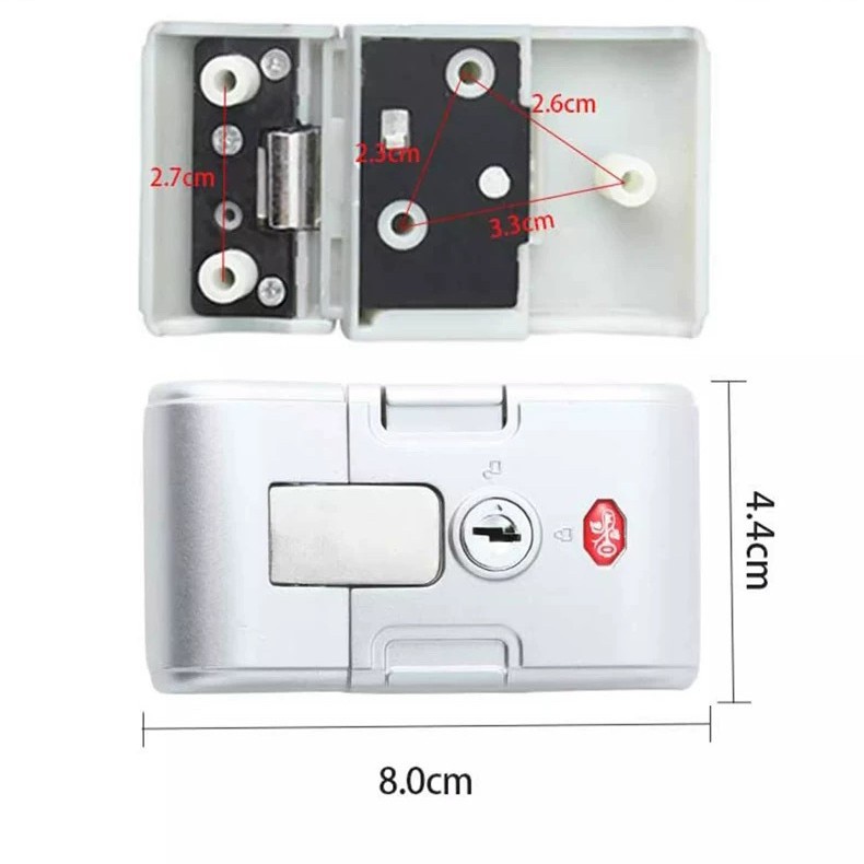 Aluminum buckle lock combination lock side lock frame box accessories universal luggage key luggage case luggage case with buckle lock