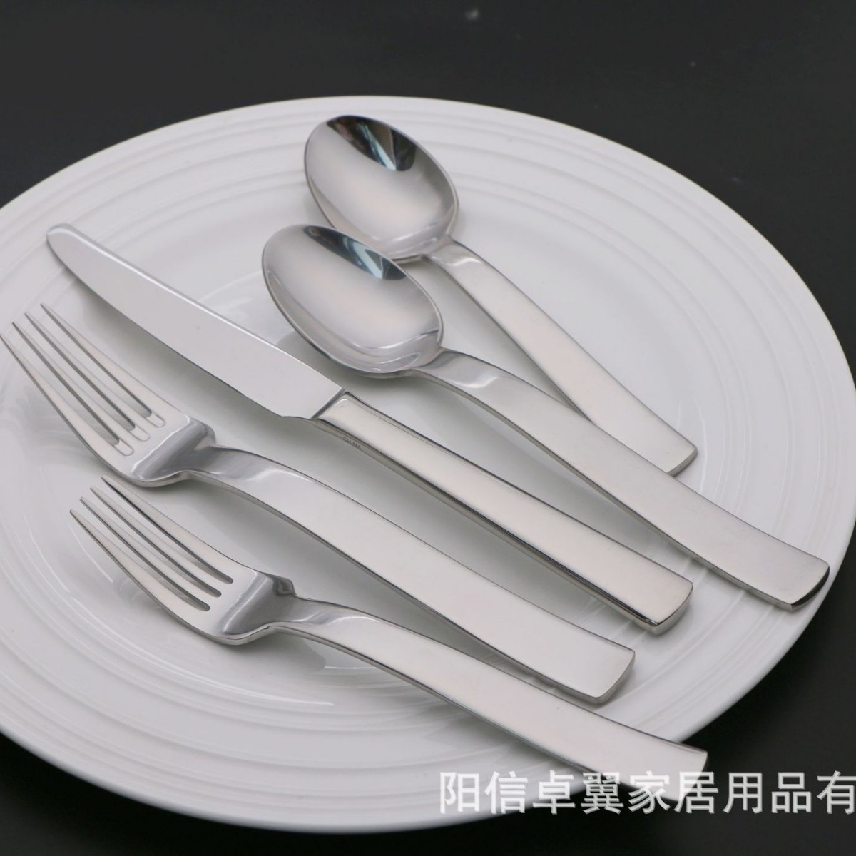 Exported to Canada Stainless Steel Knife, Fork, Spoon, Small Spoon, Dessert Fork 5-Piece Set Full Sand Dining Spoon Household Spoon