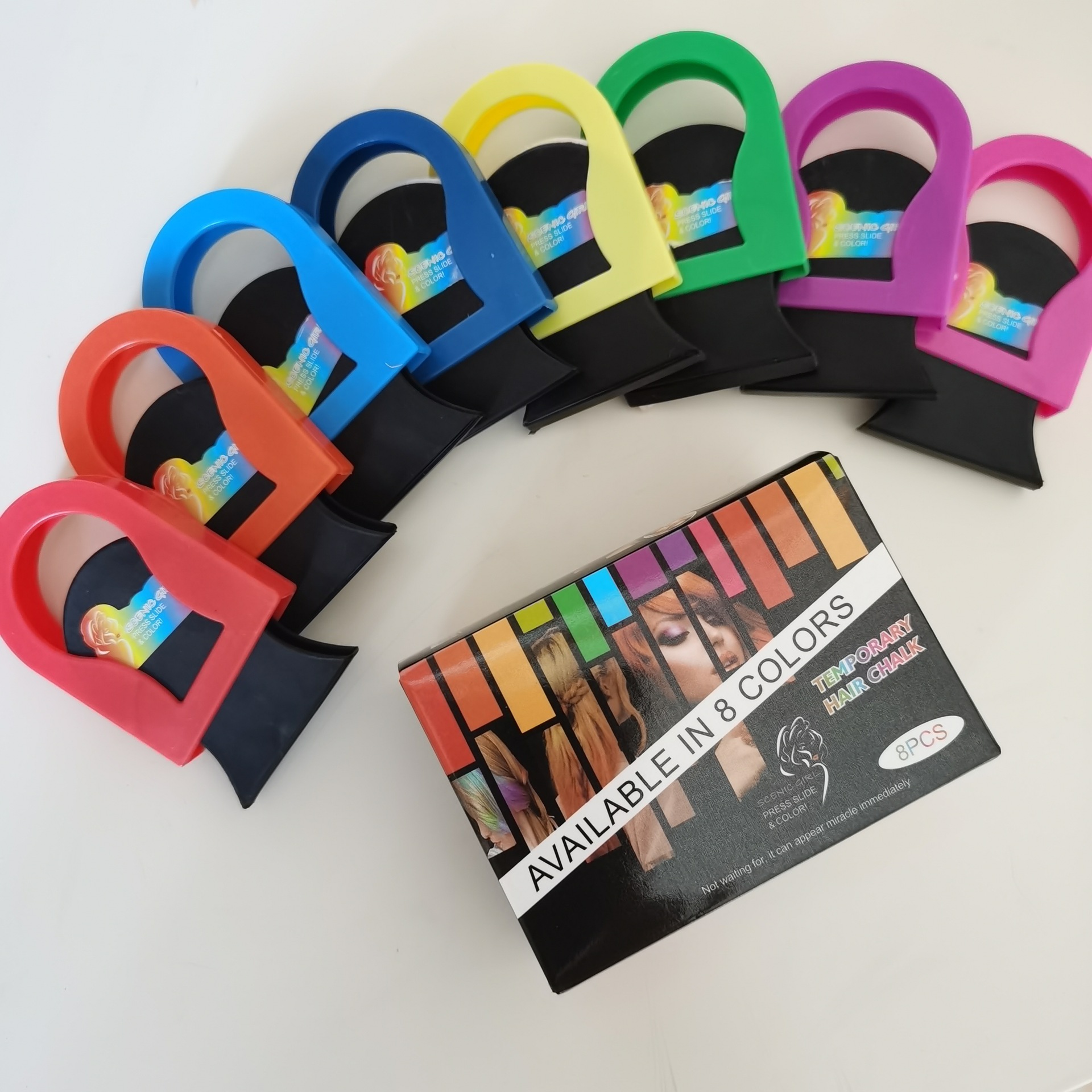 Spot Cross-Border Domestic Sales 3g Hair Dye Powder Disposable Colorful Hair Powder Easy to Colorful and Easy to Clean Hair Chalk