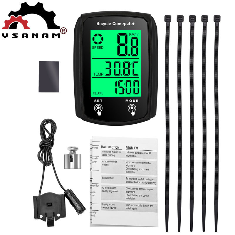 Цифровой велокомпьютер с сенсорным экраном проводной спидометр одометр английский кодовый спидометр с подсветкой