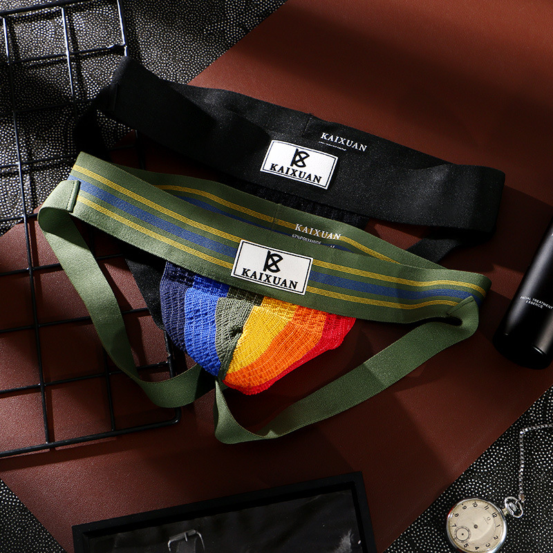 Мужское нижнее белье Kaixuan, вязаная ткань, двойные дунги, дышащие, приятные к коже, модные, персонализированные, европейский и американский стиль, молодежные брюки