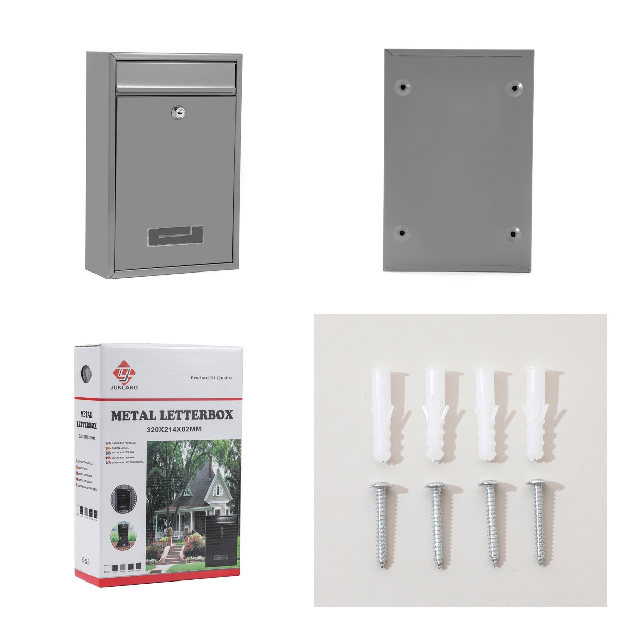 Cross-border e-commerce hot post mailbox letter box with key belt installation accessories