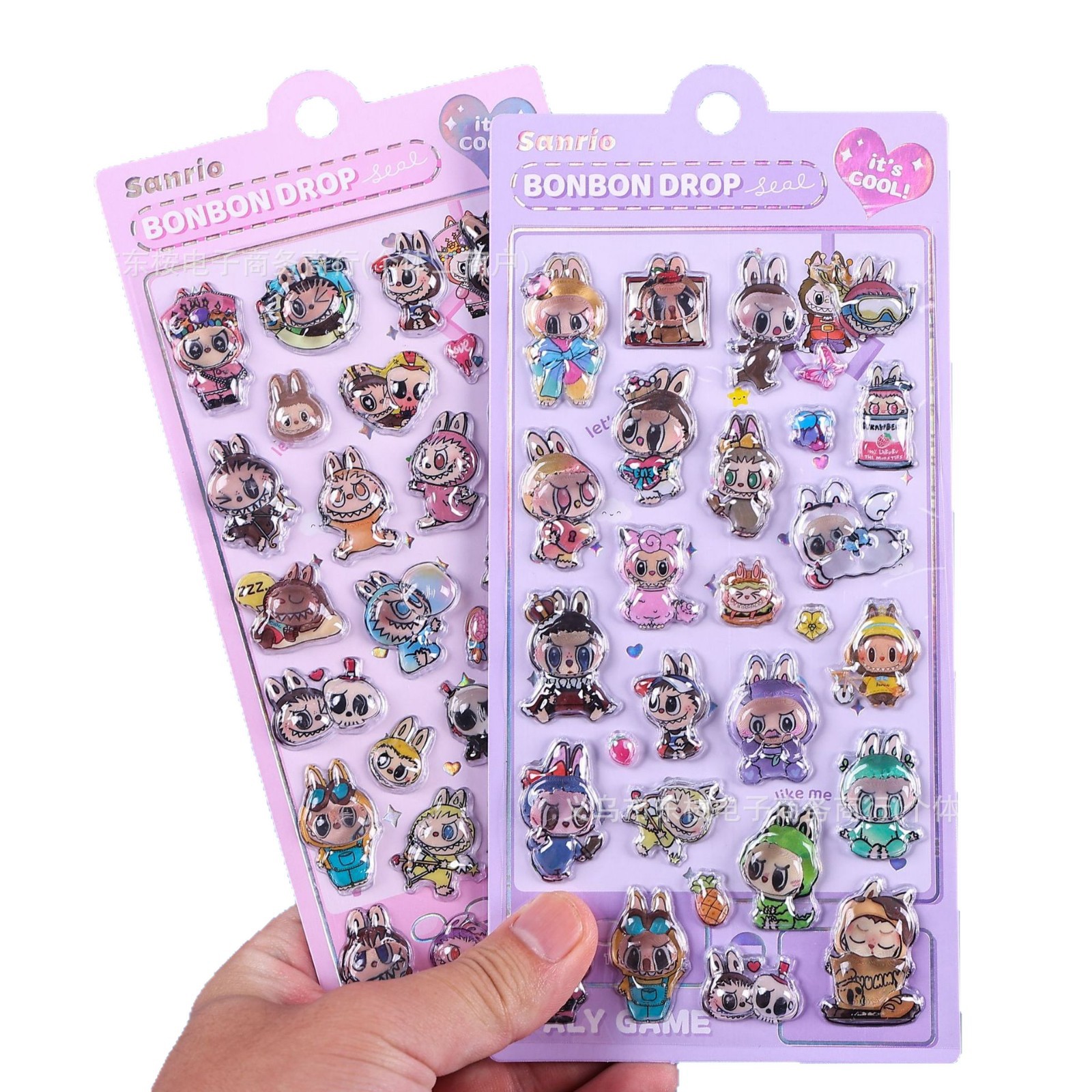 New 3D Stereo Cartoon Relief Fun Stickers for Kidsren DIY Crystal Waterproof Cute Mobile Phone Case Decorative Pendant