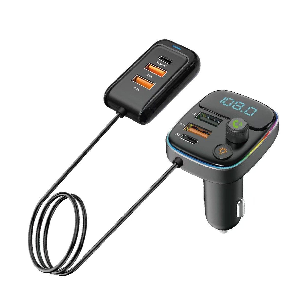 Q5 car Bluetooth receiver 5.0 lossless sound quality multifunctional USB flash disk with music MP3 player charger fast