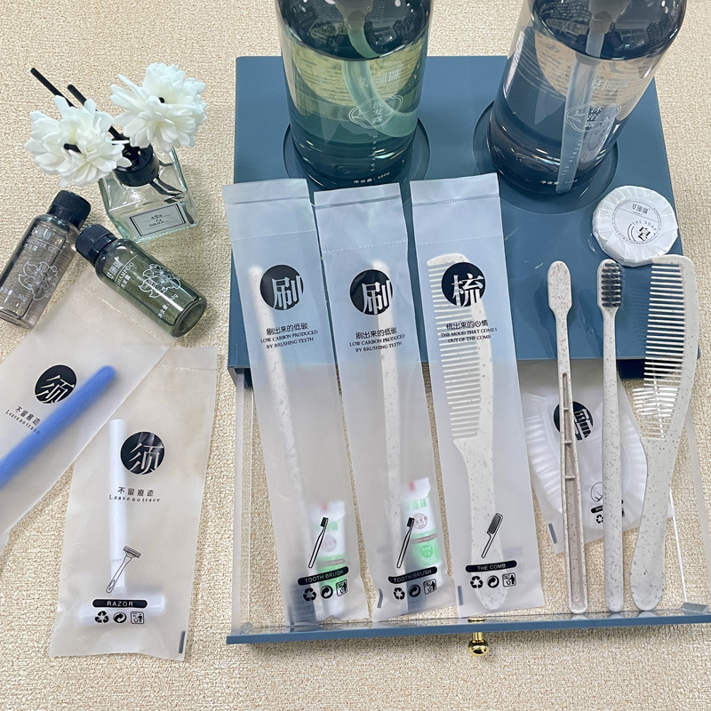 Одноразовый набор для ванной и туалета для звездных отелей, салонов красоты, гостиничный сервис, одноразовая зубная щетка, расческа, бритва