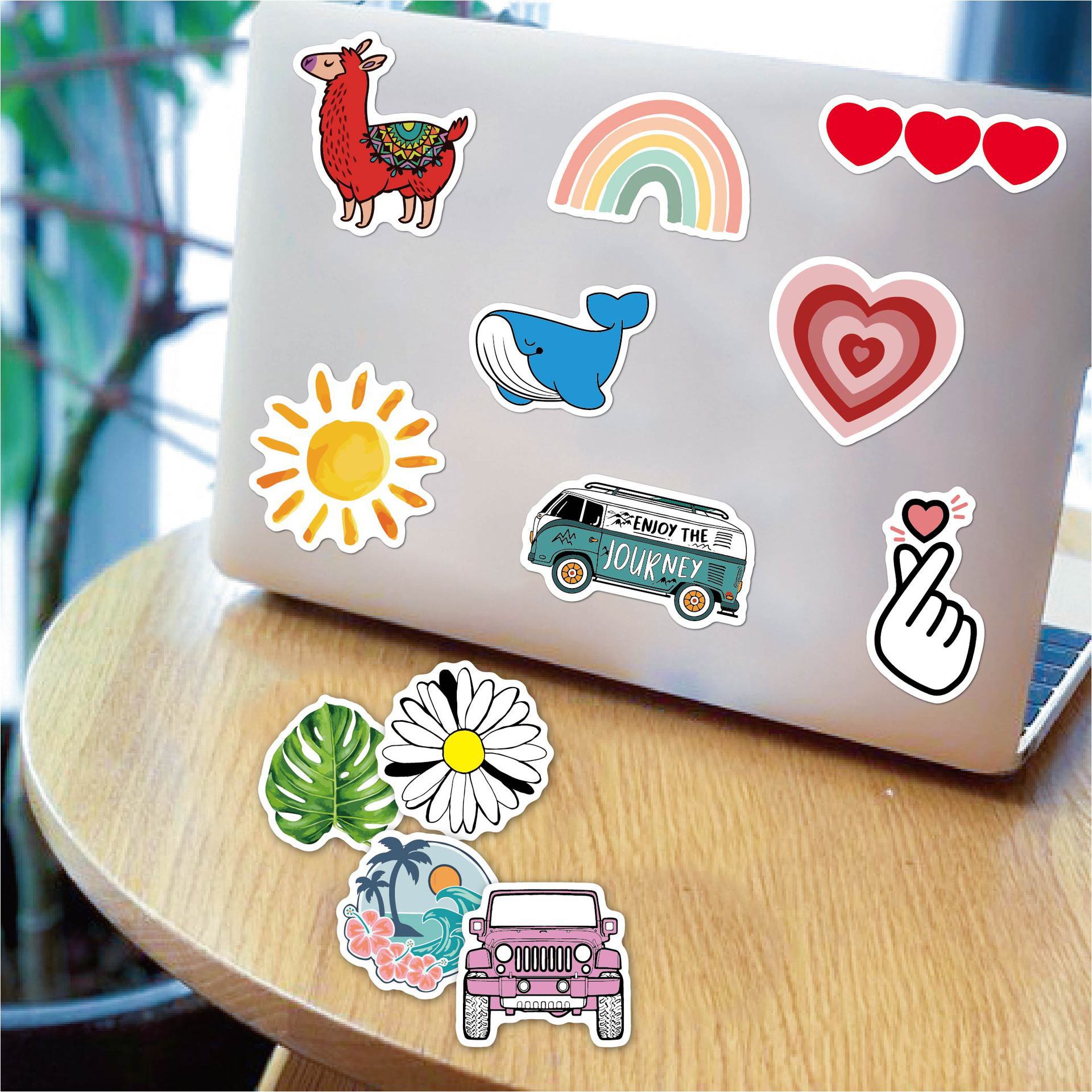 Processing and Customization of Cross-Border Stickers, Cartoon Graffiti, Aesthetic Decoration, Water Cups, Laptop Luggage Stickers, Customization