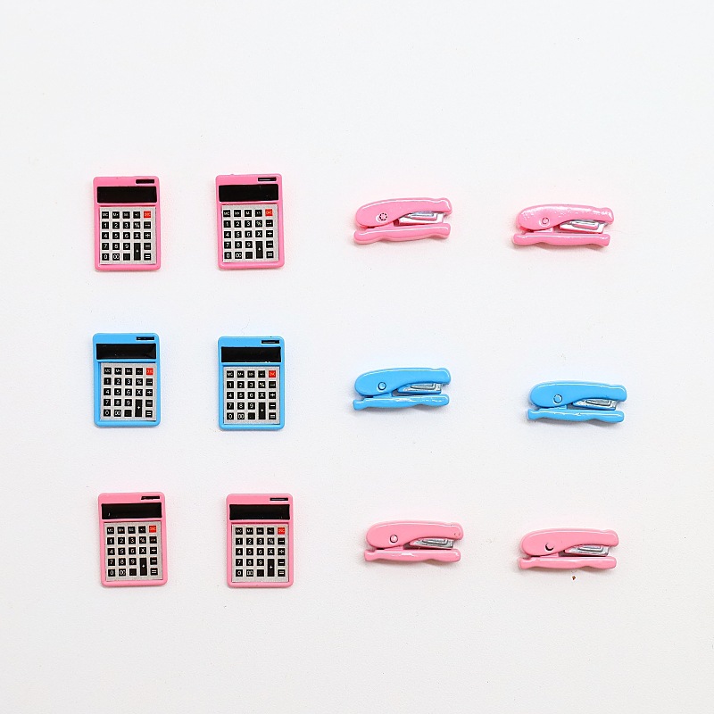 Simulation mini stationery pocket mini stapler calculator learning puzzle toy classroom scene decoration