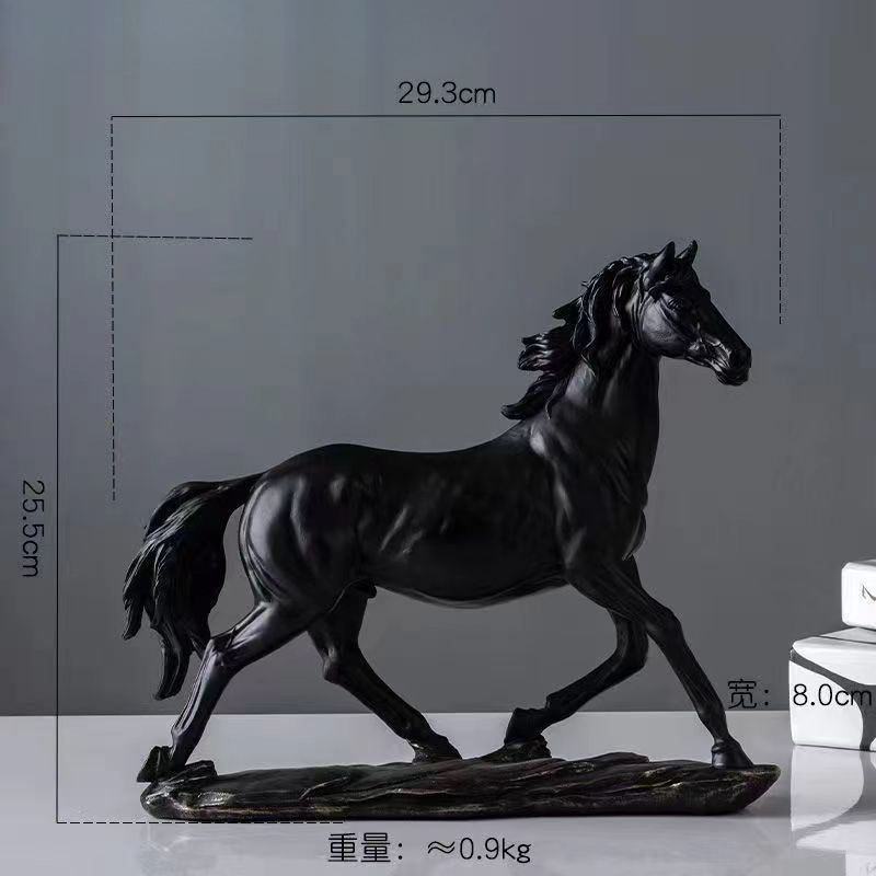 Dragon Horse Spirit High-End Ornament for Entryway, Study, Living Room, Office - New Style Horse Ornament for Feng Shui Wealth-Attracting Craft