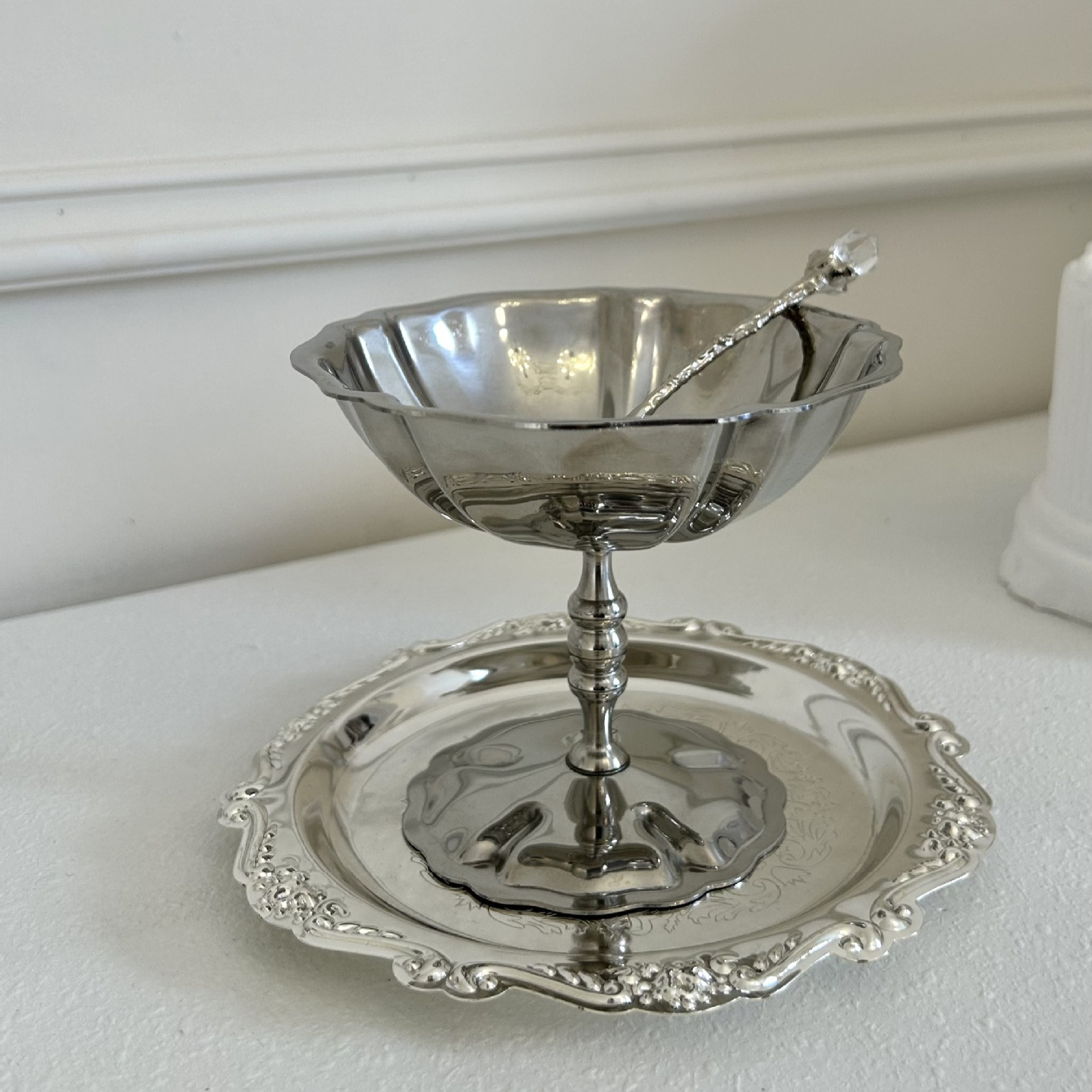 Thickened 304 stainless steel hotel table ice cream cup ice cream cup pudding cup INS style retro Goblet