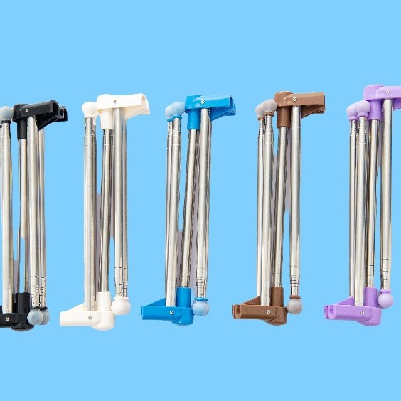 Portable Telescopic Folding Drying Rack Stainless Steel Telescopic Folding Hanger Household Bold Travel Clothes Bar