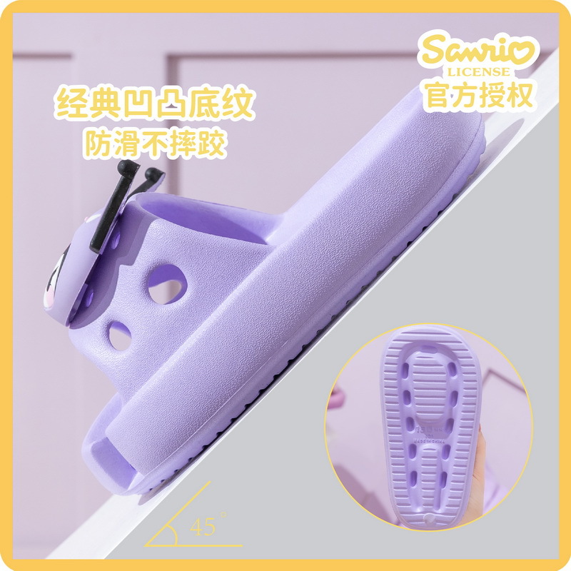 Sanrio Slippers Parent-Child Children's Furniture Indoor Beach Cute Kulomi Girls Women's Sandals