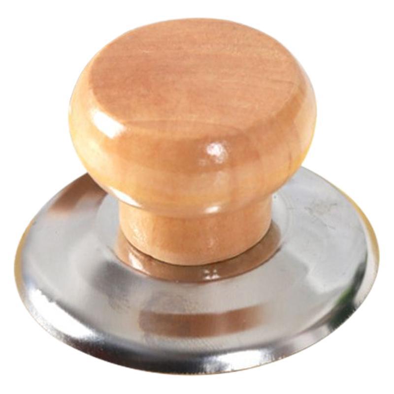 Anti-scald Handle Universal Solid Wood Pot Cap Handle Accessories Pot Cover Head Steamer Kettle Screw Glass Food Grade