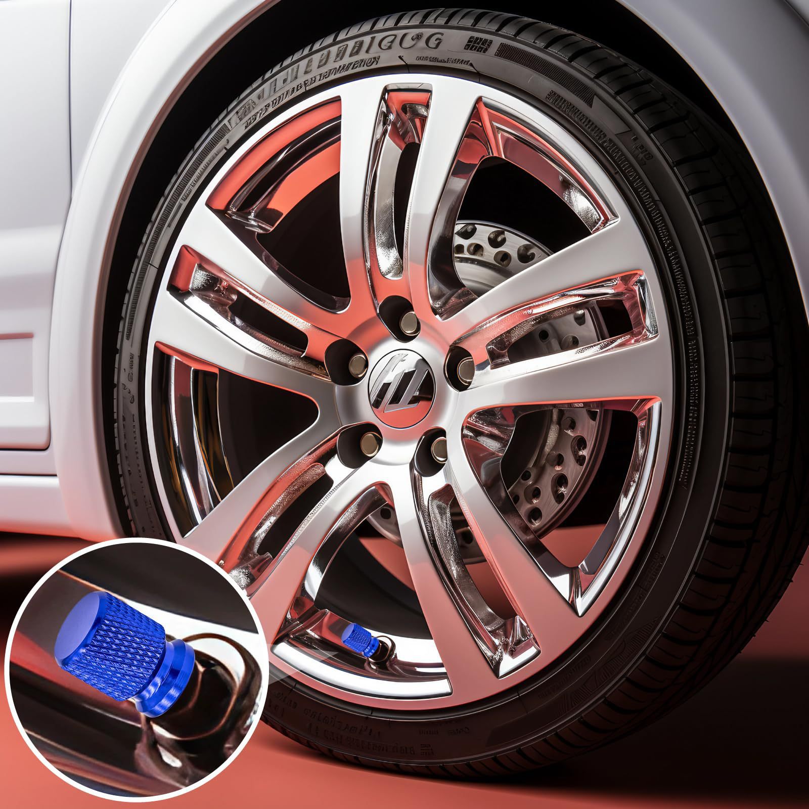 In-Stock Exquisite Mesh 12mm Valve Cap Aluminum Alloy Screw-On Universal for Cars and Motorcycles