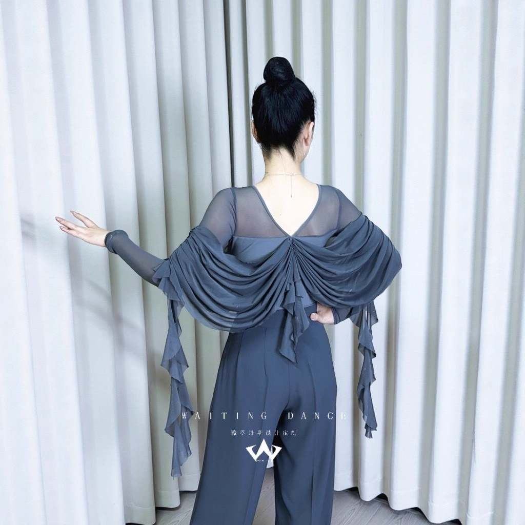 Modern Dance Tops, High-End One-Piece Latin Dance Clothes, New Ballroom Dance Clothes, Fashionable National Standard Dance Clothes